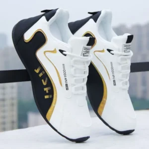 Men's Front Lace-Up Comfortable Leather Top High Quality Breathable Athleisure Shoes Sneakers