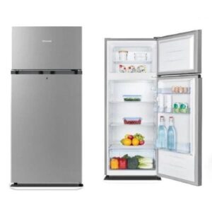 Hisense REF205DR Double Door Fridge 205L - Silver, Energy Efficient, Frost-Free
