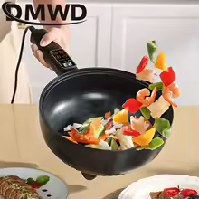 DMWD Multifunctional Electric Wok 3.5L Electric Rice Cooker Non Stick Frying Pan Electric Stir-fry Pot Soup Hot Pot Multicooker